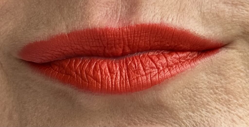 Ilia Lip Sketch Hydrating Crayon in Palazzo on lips