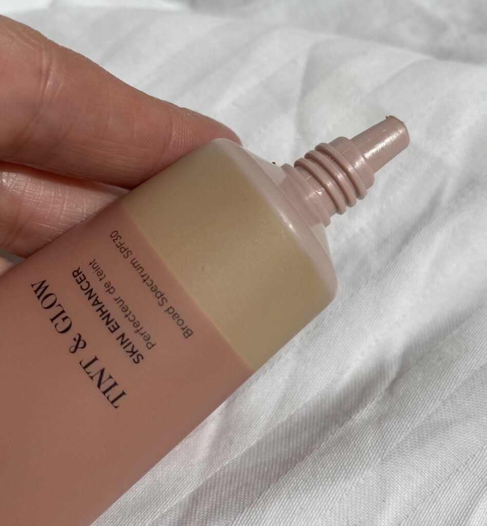 Sculpted by Aimee Tint and Glow squeeze top dispenser