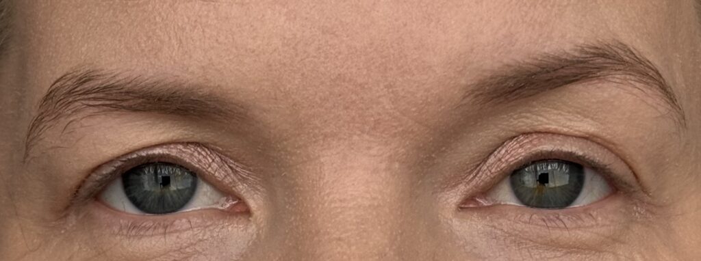 Image of Eyes before with no mascara on