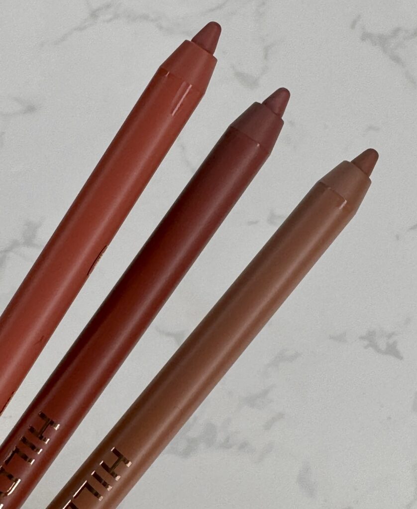 All three of Hildun Beauty Silk to Set Lip Pencils