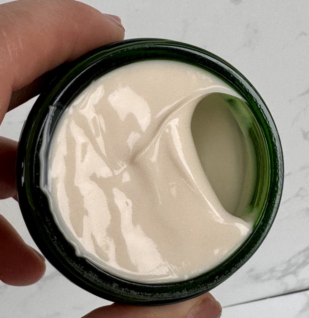 The beautiful texture of the Weleda Blue Gentian and Edelweiss Contouring Day Cream