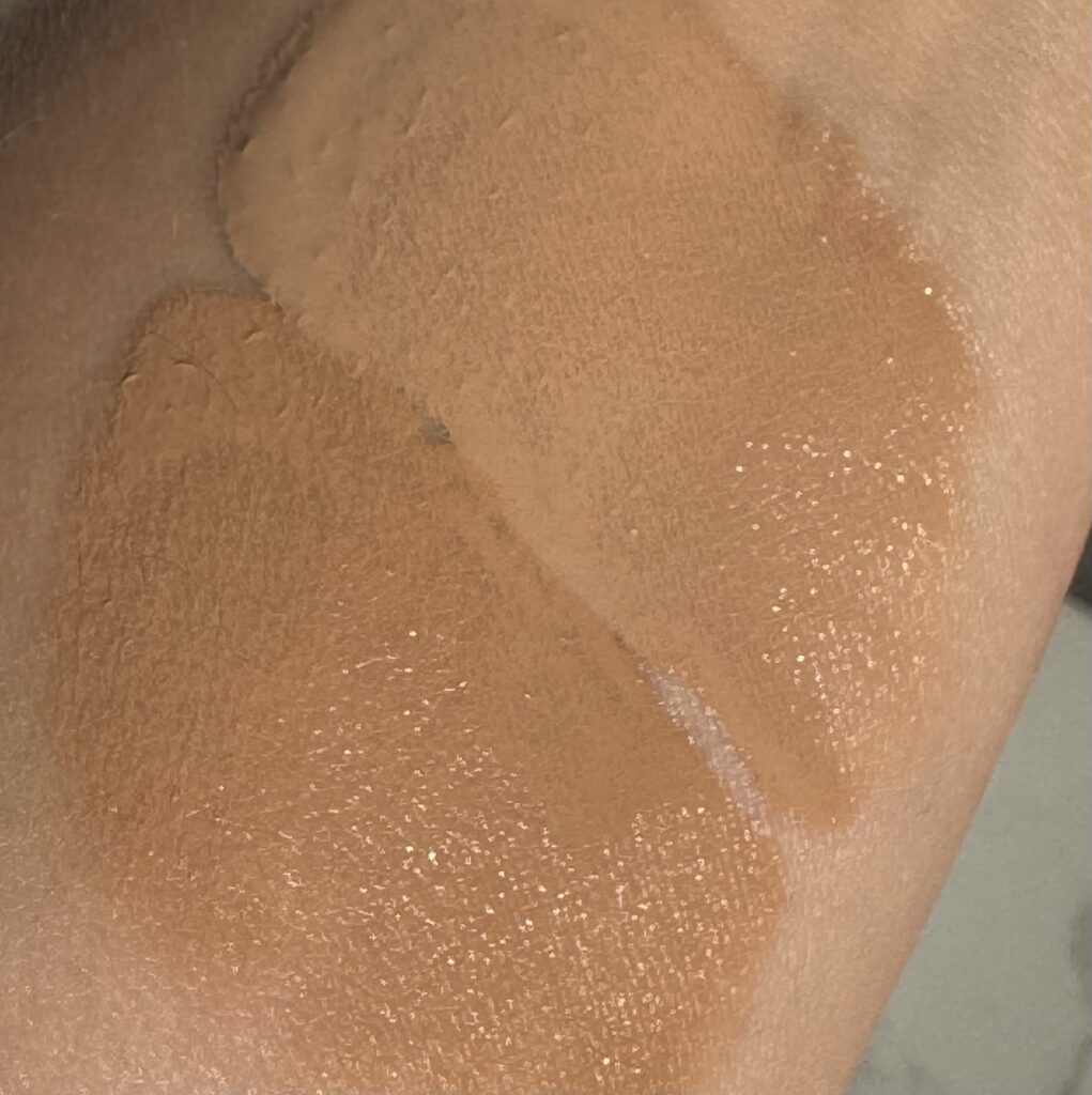 Blended arm swatches of shades 4 and 2.75