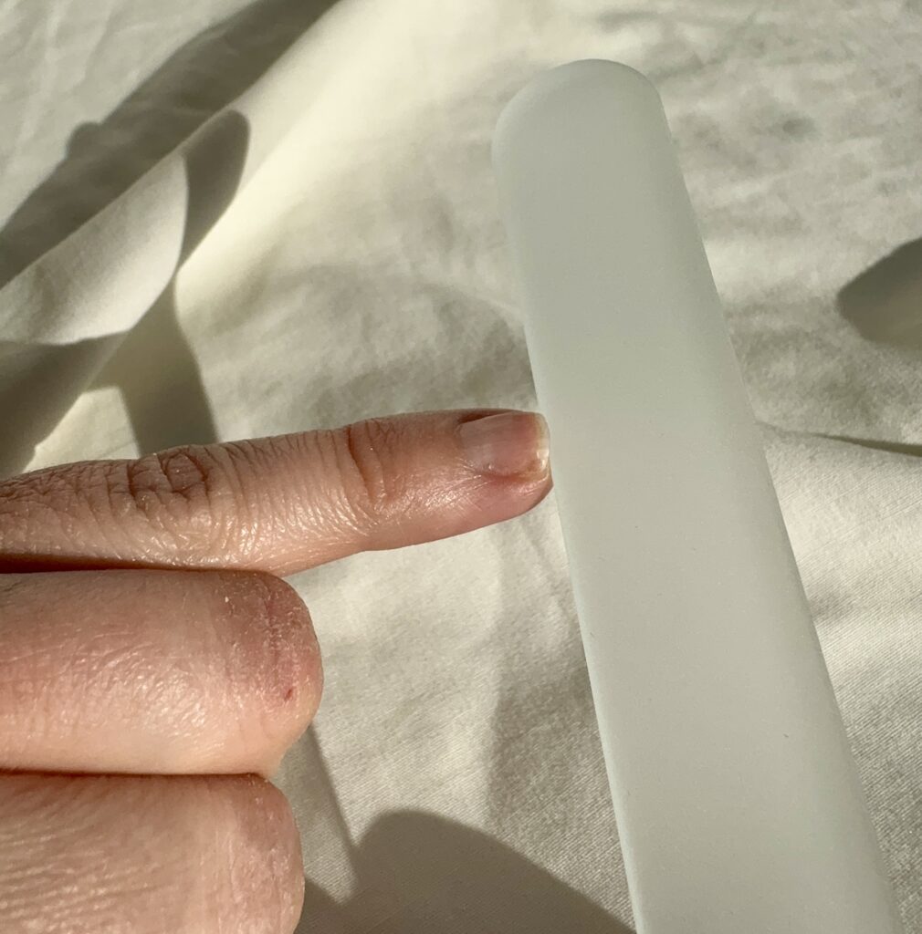 using nail file