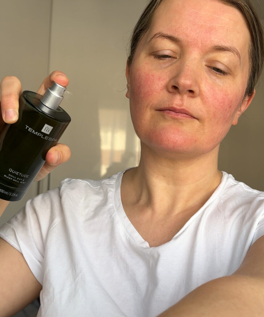 Using Temple Spa Quietude on arm