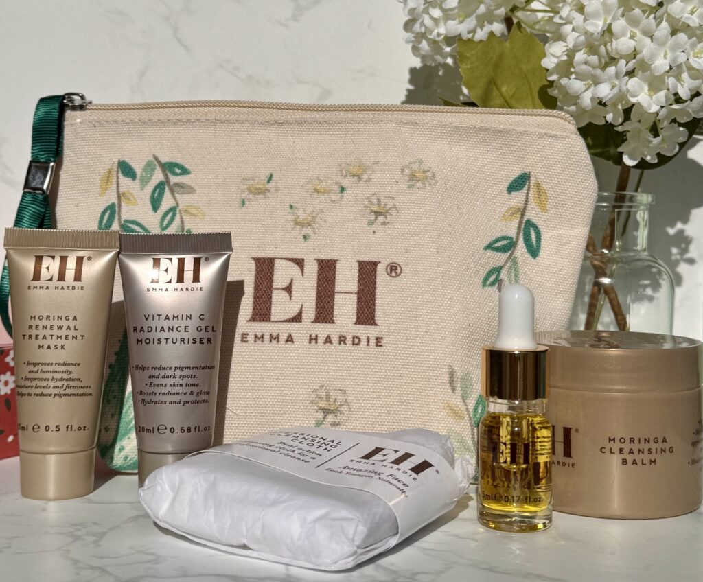 Emma Hardie Radiance Gift set bag and products