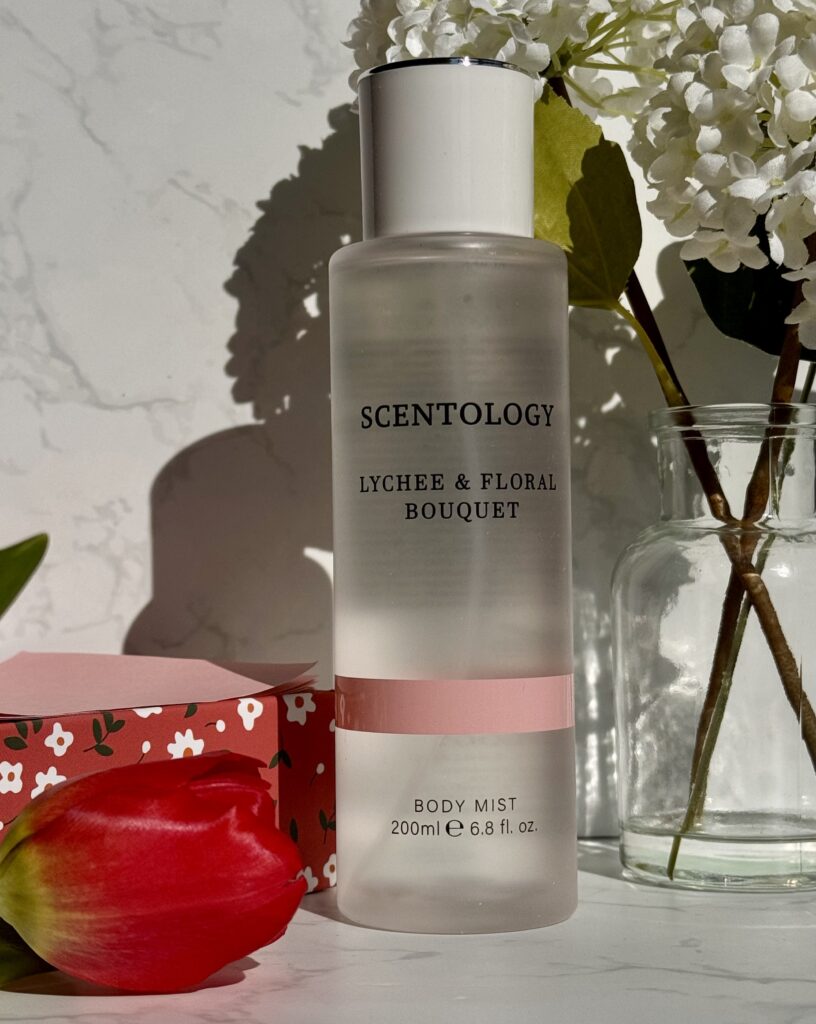 Scentology Lychee and Floral Bouquet Body Mist bottle