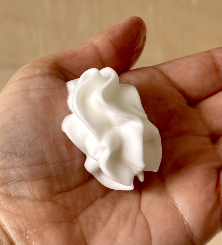 Texture of the Whipped Shower Foam