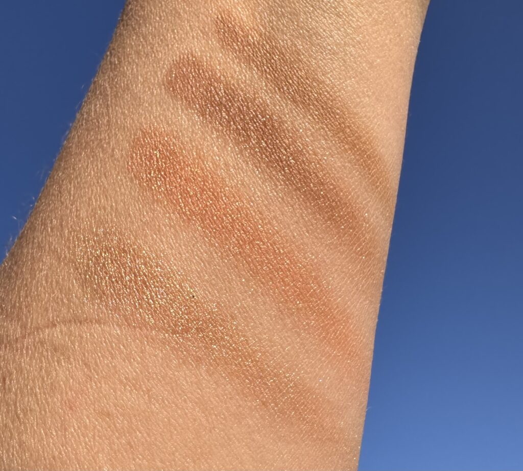 Swatches of the shades
