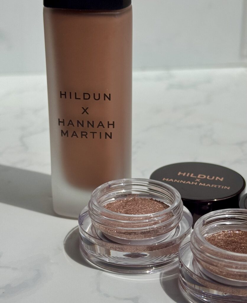 Close up of the Shimmering Eyeshadows and Sheer Glow Face Gel