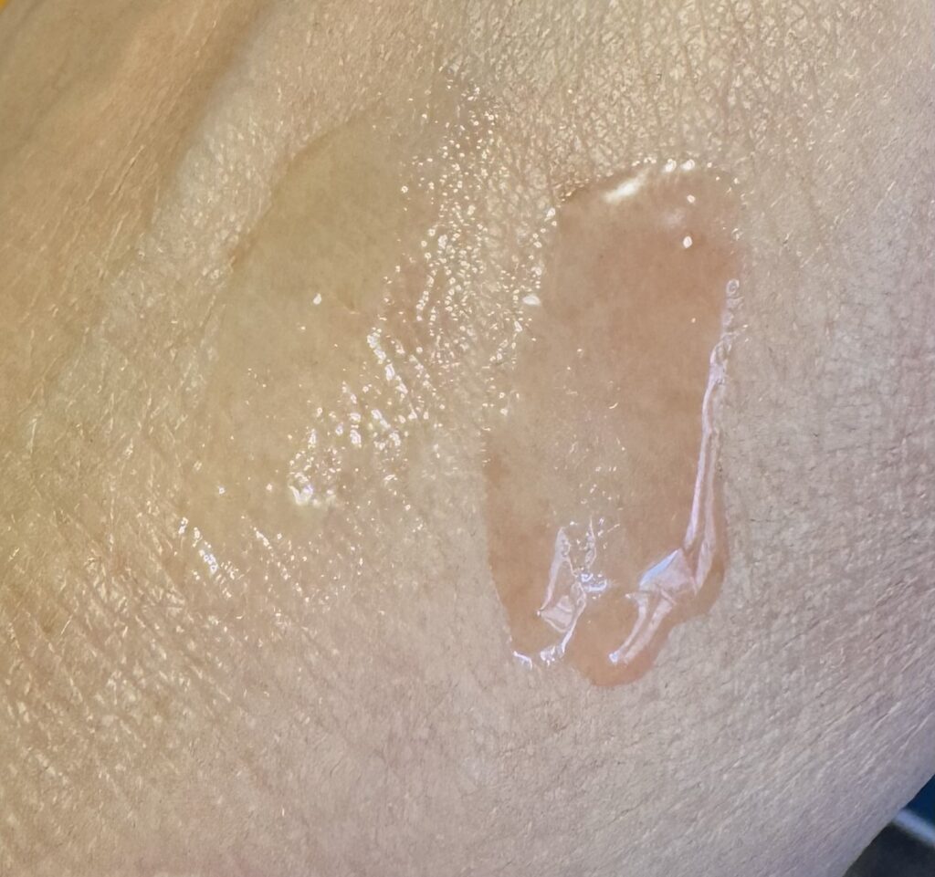 Swatches of both shades of Kiko Sun Protection Lip Glosses