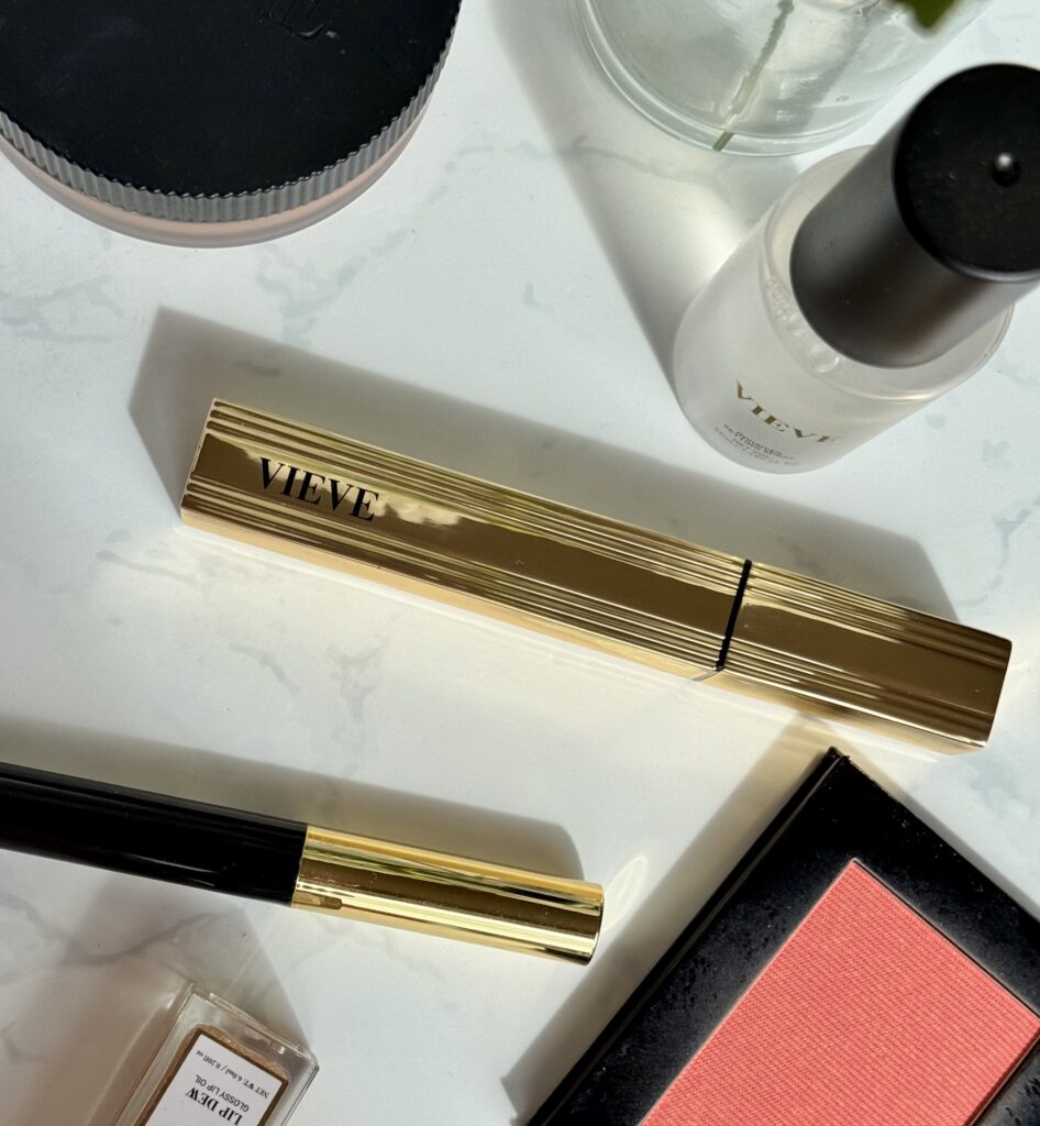 Vieve Icon Mascara surrounded by Vieve makeup products