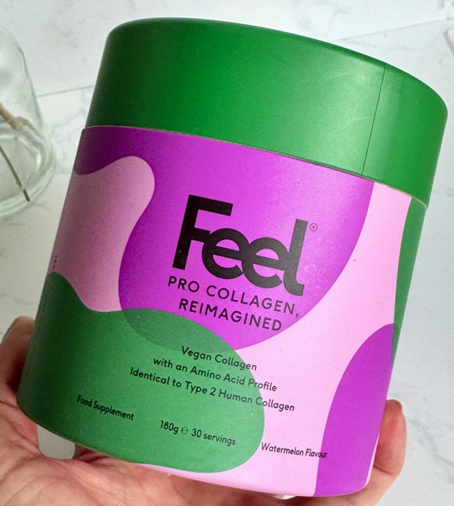 Holding Feel Pro Collagen Type2 in hand