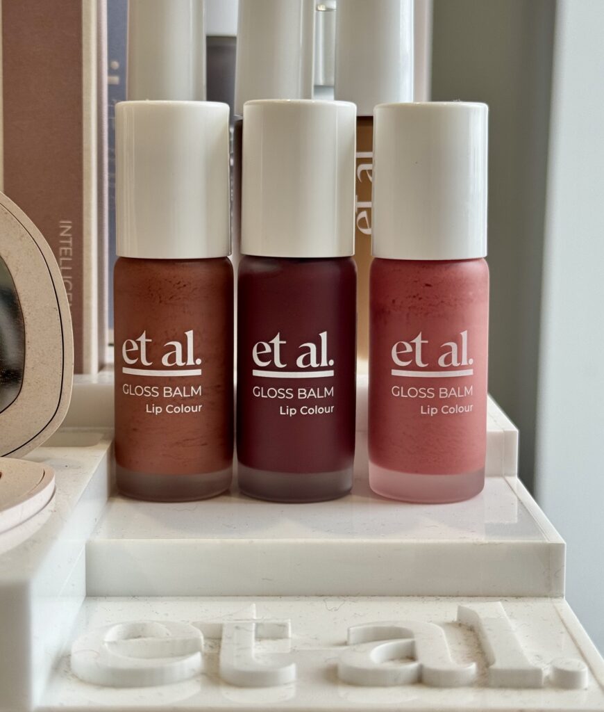 All three shade of the Et Al Gloss Bomb